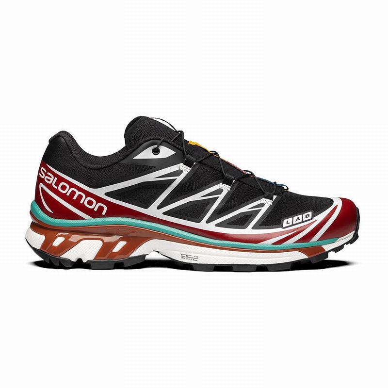 Salomon Singapore Mens Trail Running Shoes - XT-6 Black/Red | 79608-VZYT